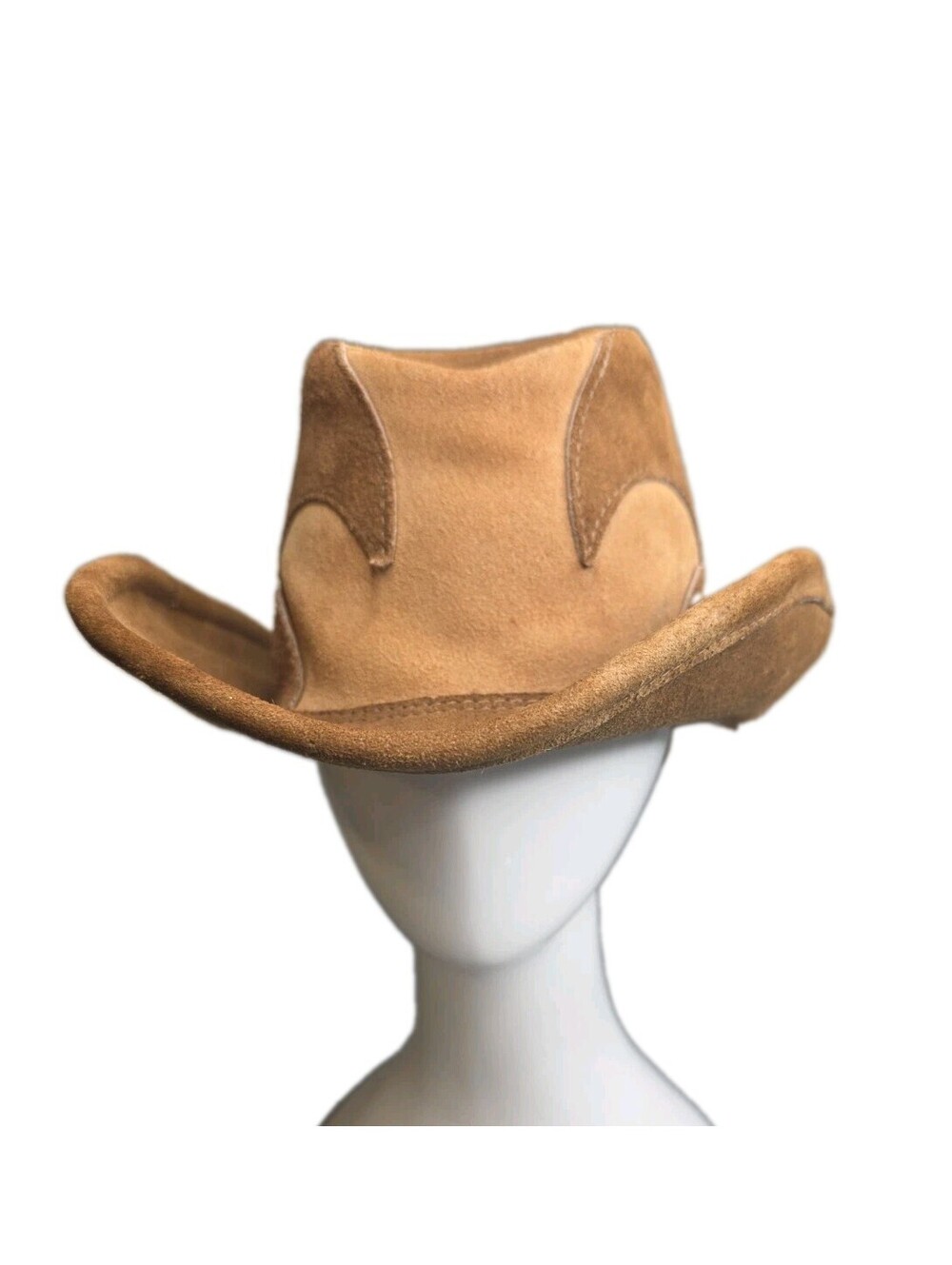 Vtg Life Leathercrafts Suede Cowboy Hat Medium L Handcrafted Coe Hill Ontario